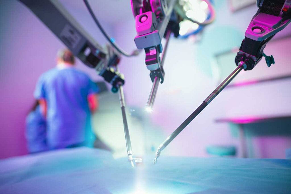Operación de hernia inguinal con robot Da Vinci